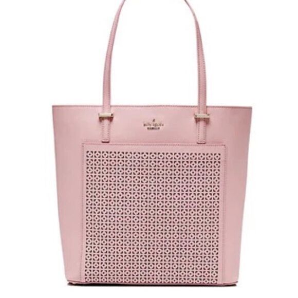 NEW Kate Spade Cedar Street Perforated Taylor Bag Handbag Texture Pink 2014 NWT - Picture 1 of 12